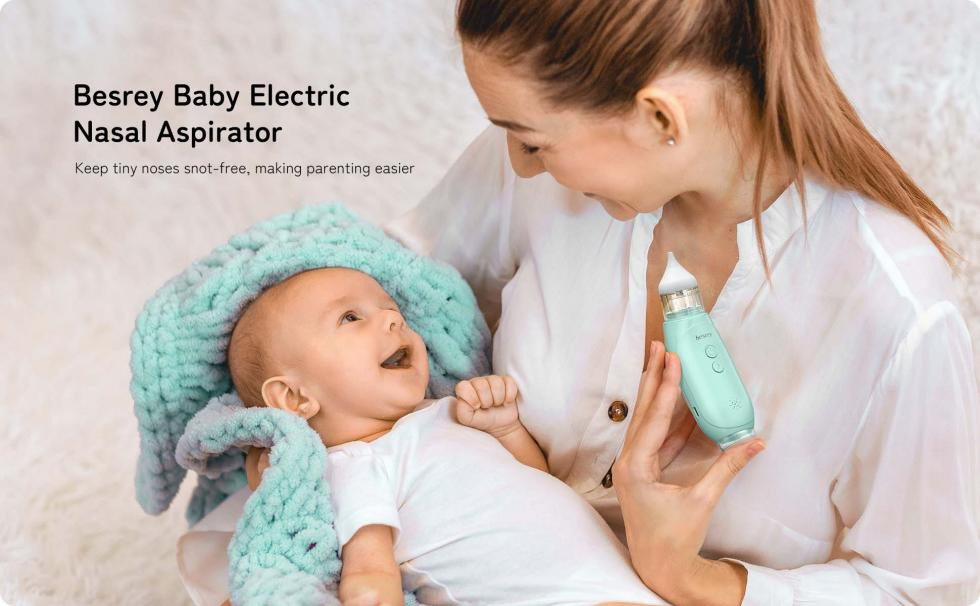 Besrey Electric Baby Nasal Aspirator Provides Snot-Free Comfort for Your Little One During Flu and Cold Season